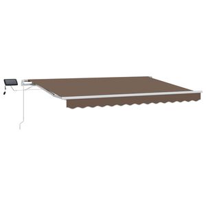 vidaXL Nolokāms markīze Pelēkbrūna 500 &times; 350 cm Audums un alumīnijs