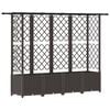 vidaXL Pacelta gulta ar treliem un jumtu Brūna 203 x 40 x 138 cm PP