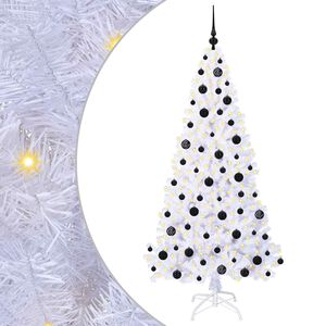 vidaXL Mākslīgā Ziemassvētku eglīte Balts 180 cm PVC un tērauds