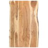 vidaXL galda virsma, akācijas masīvkoks, 100x(50-60)x3,8 cm