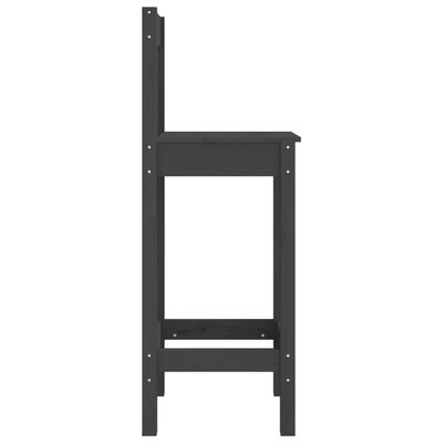 vidaXL bāra krēsli, 2 gab., pelēki, 40x41,5x112 cm, priedes masīvkoks