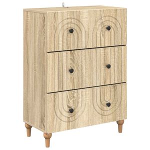 vidaXL Atvilktņu skapis Sonomas ozols 66 x 34,5 x 90 cm