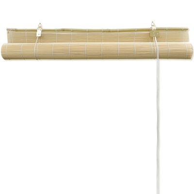 vidaXL ruļļu žalūzija, 140x220 cm, dabīgas krāsas bambuss