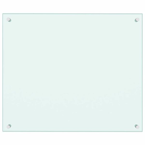 vidaXL virtuves sienas panelis, 70x60 cm, rūdīts stikls, piena krāsas