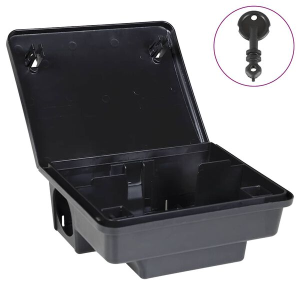 vidaXL Peļu slazdi 4 gab Melns 23x19x9,5 cm