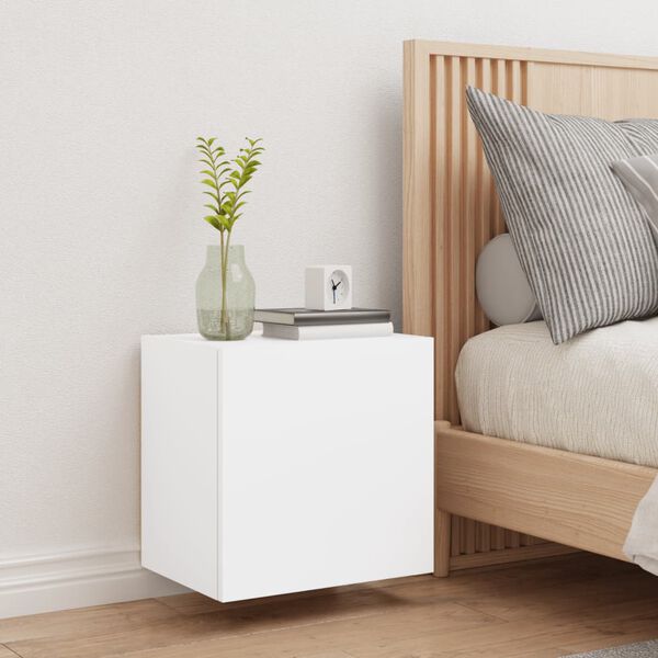 vidaXL TV sienas skapītis, balts, 40,5x30x40 cm, inženierijas koks