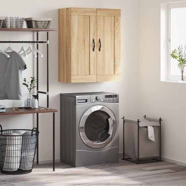 vidaXL sienas skapītis, 69,5x34x90 cm, inženierijas koks, ozola krāsa