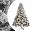 vidaXL Mākslīgā Saliekamā Ziemassvētku Egle 120 cm 150 LED Silti balts