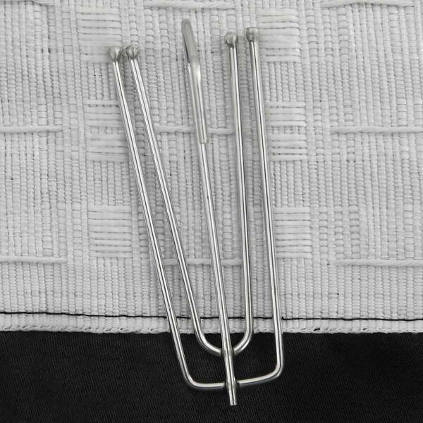 vidaXL gaismu necaurlaidīgs aizkars ar āķiem, 290x245 cm, melns