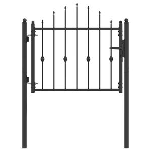 vidaXL Žoga vārti ASTEN 100 x 75 cm Metāls Melns Atslēdzams