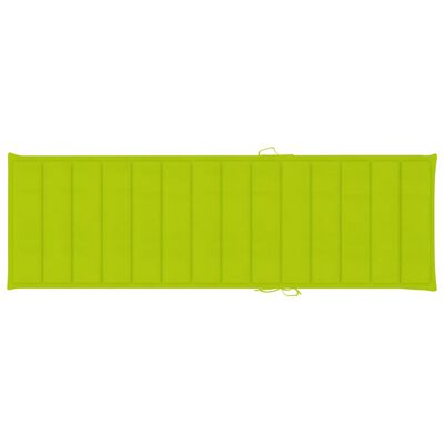 vidaXL sauļošanās zvilnis, koši zaļš matracis, impregnēta priede