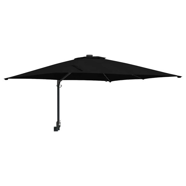 vidaXL Dārza parasols Melna 248,5 x 247,5 x 160 cm