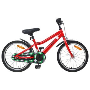 vidaXL Bērnu Velosipēds 18 Collas 5-7 gadiem Sarkana
