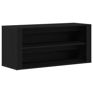 vidaXL apavu sols, melns ozols, 100x35x45 cm, inženierkoks