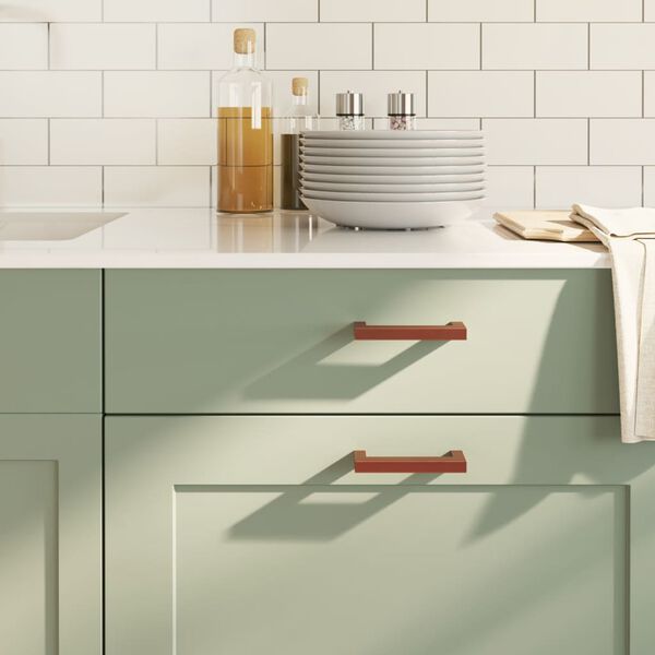 vidaXL skapja rokturi, 20 gab., bronzas, 96 mm, nerūsējo&scaron;ais tērauds