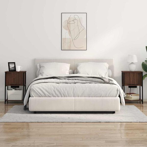 vidaXL Nakts skapītis Brūns ozols 38 x 31 x 61 cm Inženierijas koks