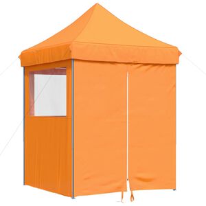 vidaXL saliekama svinību nojume, 4 sānu sienas, oranža