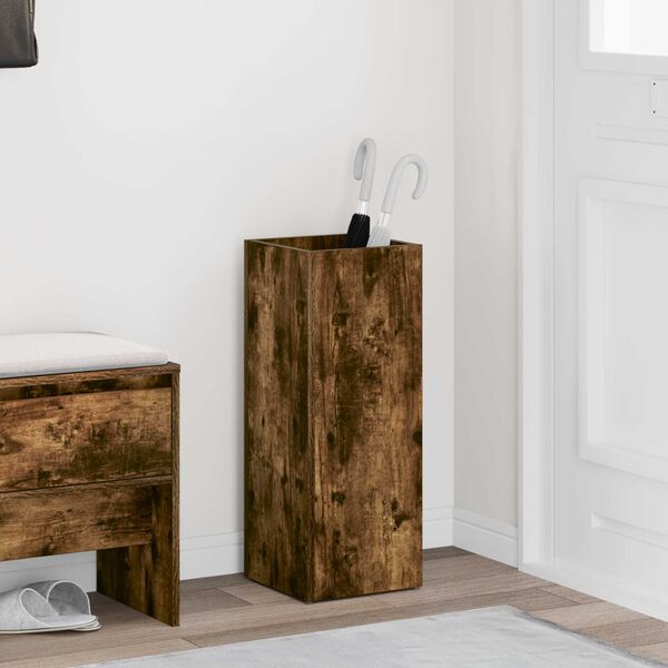 vidaXL Lietussarga statīvs Dūmaka ozols 25 x 24,5 x 64 cm