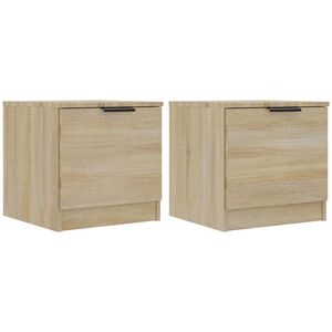 vidaXL naktsskapī&scaron;i, 2 gab., ozolkoka krāsa, 40x39x40 cm
