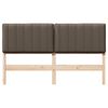 vidaXL Mīkstināts gultas galvgalis Brūns un Taupe 160 cm