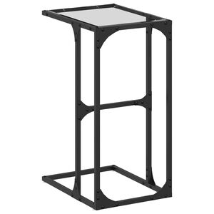 vidaXL galdiņ&scaron; ar stikla virsmu, 40x30x61,5 cm, 40x30x61,5 cm, tērauds