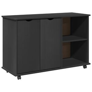 vidaXL Rito&scaron;ais skapis Pelēka 100 x 39 x 65,5 cm Cieta priede