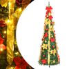 vidaXL mākslīgā Ziemassvētku egle, zaļa, 50 LED, 120 cm