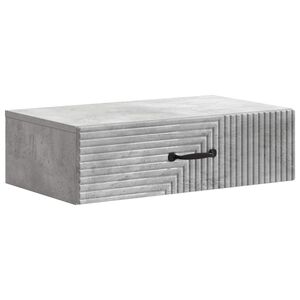 vidaXL Sienas montējamais sānu galds 59 x 34,5 x 17 cm Betona pelēks