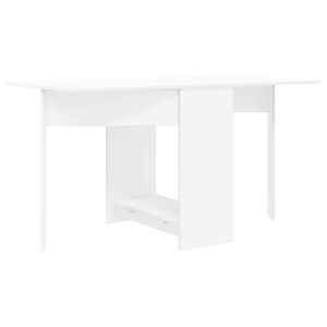 vidaXL Ēdamistabas galds 138 x 70 x 73,5 cm Inženierijas koks Balts
