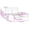vidaXL Gultas rāmis Sonoma ozols 180 x 200 cm Inženierijas koks