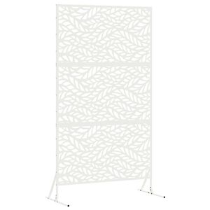 vidaXL Privātuma ekrāns 100 x 50 x 180 cm Tērauds Balts