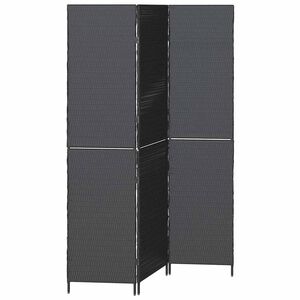 vidaXL Istabas dalītājs Melna 146 x 180 cm poliratāns