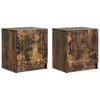 vidaXL Nakts skapītis 2 pcs Kūpināts ozols 43 x 34,5 x 47 cm
