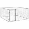 vidaXL āra suņu voljērs ar durvīm, 2x2x1 m, cinkots tērauds