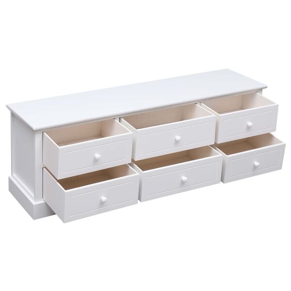 vidaXL koridora sols, balts, 115x30x40 cm, koks