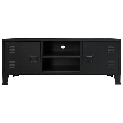 vidaXL TV skapītis, 120x35x48 cm, industriāls stils, melns metāls