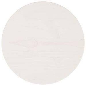 vidaXL galda virsma, balta, Ø30x2,5 cm, priedes masīvkoks
