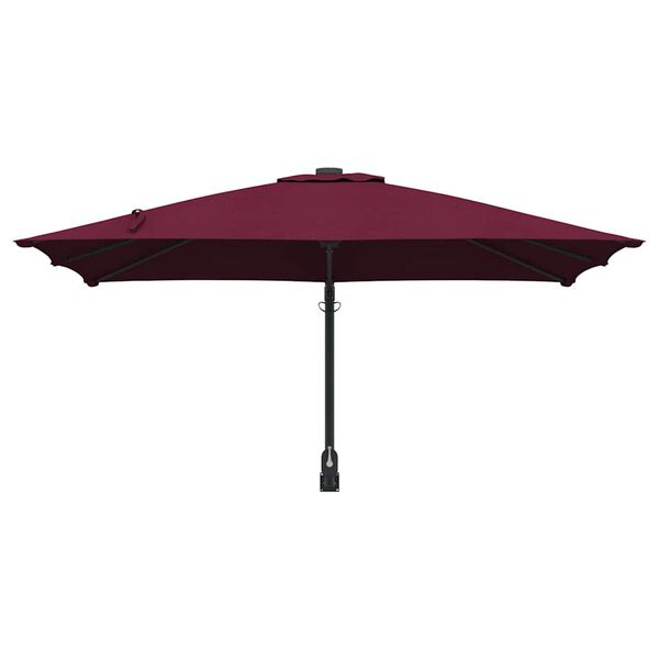vidaXL Dārza parasols Sarkans un Melns 248.5 x 247.5 x 160 cm