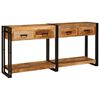 vidaXL Konsoles galdi 2 gab. Brūna 161 x 33 x 75 cm Cieta mango koksne