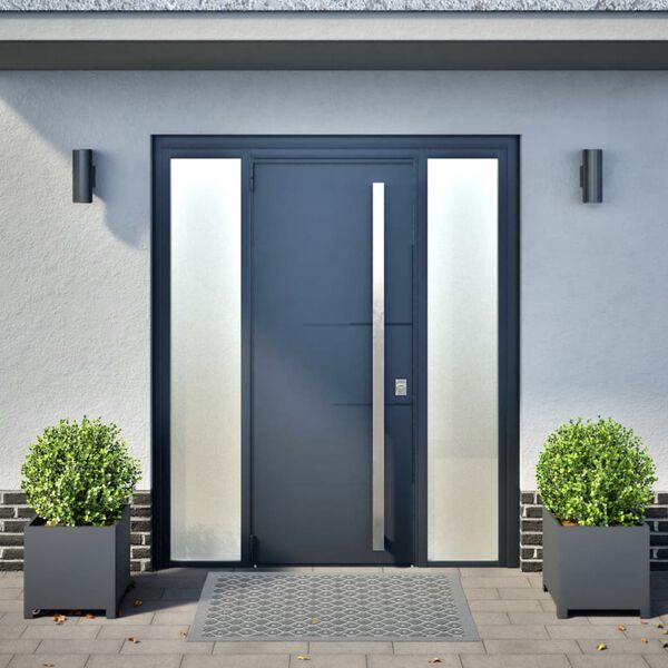 vidaXL dārza puķu kastes, 2 gab., antracītpelēkas, 40x40x40cm, tērauds