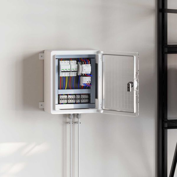 vidaXL Kontroles skapis Pelēka 30 x 16,5 x 35 cm ABS plastmasa