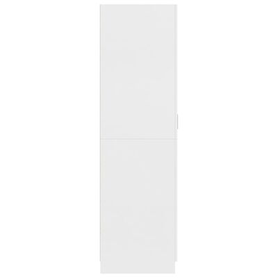 vidaXL skapis, 80x52x180 cm, balts, skaidu plāksne