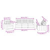 vidaXL trīsdaļīgs dīvānu komplekts ar spilveniem, gai&scaron;i pelēks audums