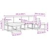 vidaXL Āra dīvānu komplekts 6 pcs Dabisks un krējuma Inženierijas koks