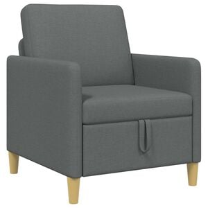 vidaXL Sofas ar uzglabā&scaron;anu Tum&scaron;i pelēka 72 x 78 x 87 cm Poliesters