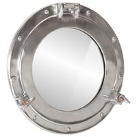 vidaXL iluminators sienas spogulis, Ø38 cm, alumīnijs un stikls