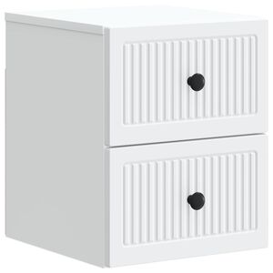 vidaXL Sienā stiprināms nakts skapis Balts 33 x 34,5 x 40 cm