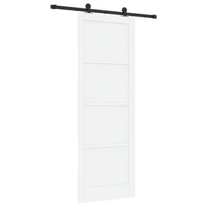 vidaXL Slīdo&scaron;ās durvis ORKDAL 83 x 232 cm Priedes masīvkoks Balts