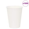 vidaXL papīra kafijas krūzes 1000 gab. 12 unces 300 ml Baltas