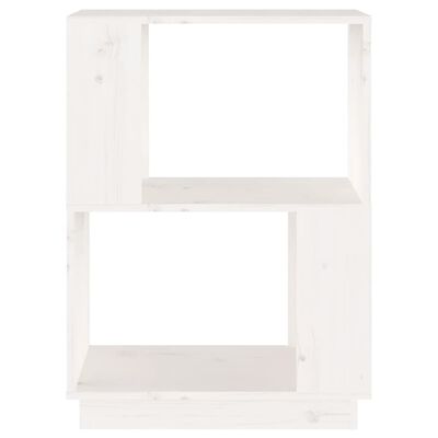 vidaXL grāmatu plaukts, balts, 51x25x70 cm, priedes masīvkoks